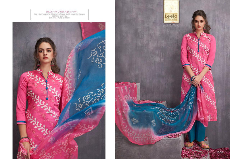 Leela Kayra Fabric With Fancy Work Salwar Suit In Cotton