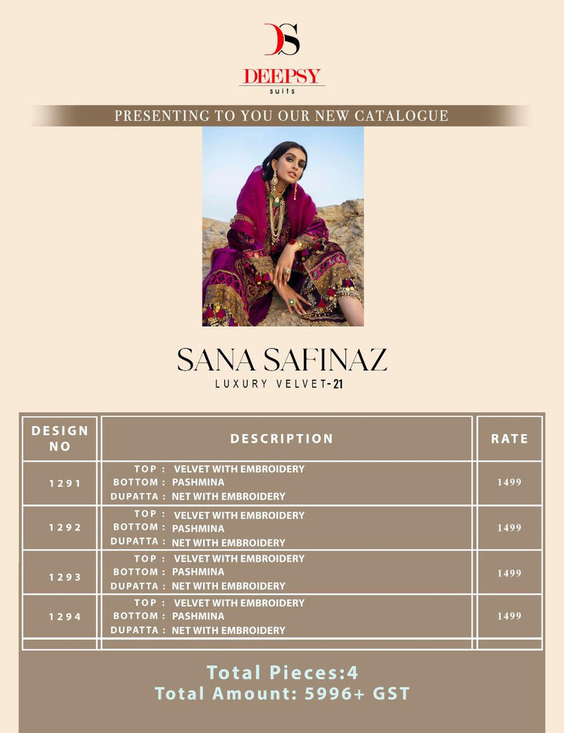Lastest Desing Of Sana Safinza Luxury Vol  Velvet 21