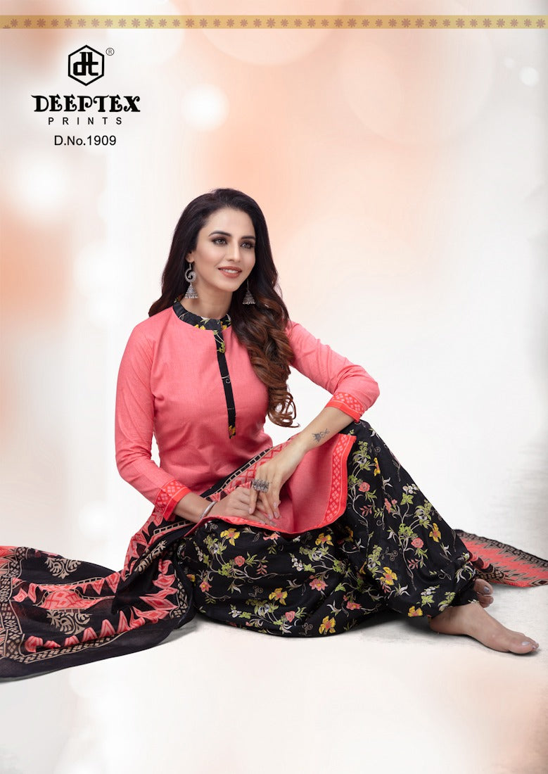 Deeptex Prints Pichkari Vol 19 Cotton Printed Patiala Style Fancy Stylish Party Wear Salwar Suits