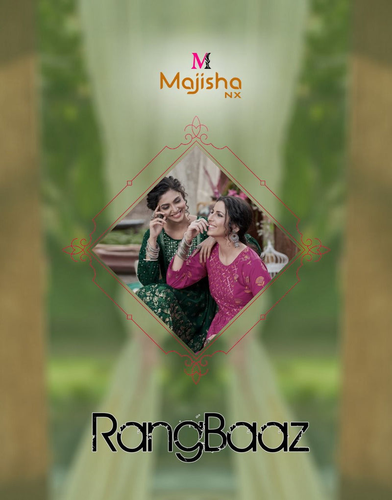 Majisha NX Rangbaz Vol 1 Rayon Foil Printed Fancy Gown Style Party Wear Kurtis