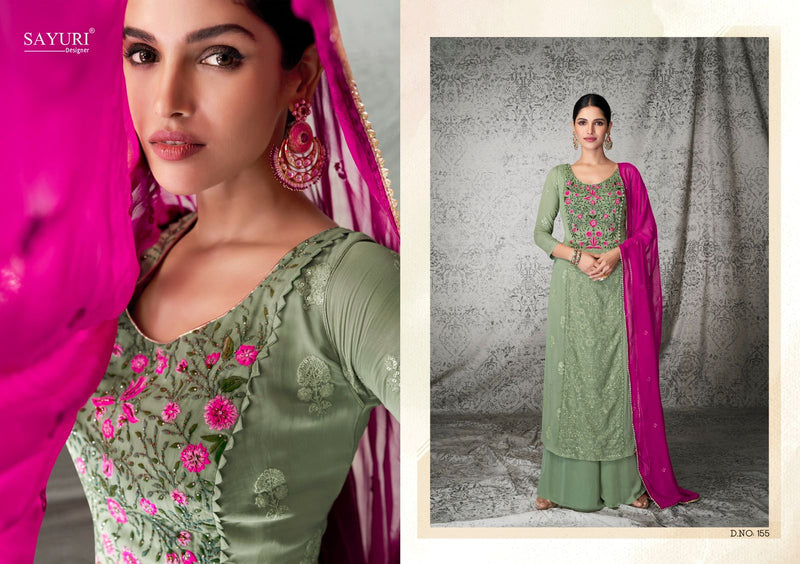 Sayuri Dno 152 To 155 Georgette Stylish Designer Party Wear Salwar Suit