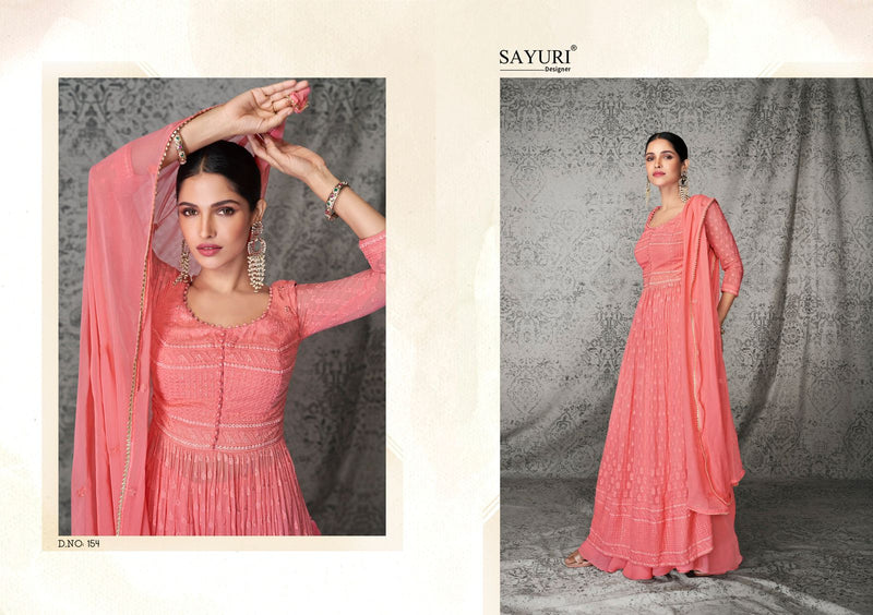 Sayuri Dno 152 To 155 Georgette Stylish Designer Party Wear Salwar Suit