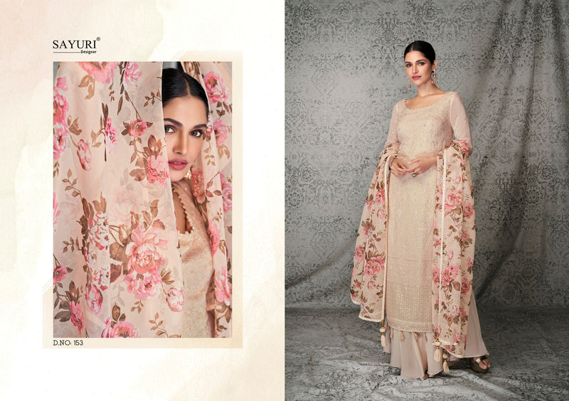 Sayuri Dno 152 To 155 Georgette Stylish Designer Party Wear Salwar Suit