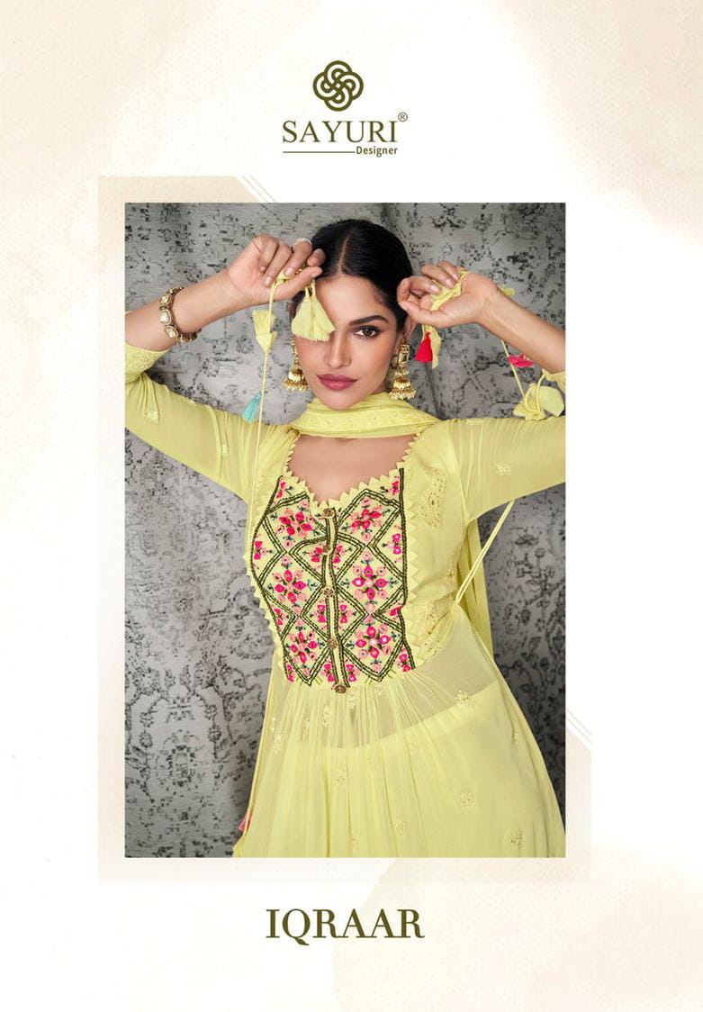 Sayuri Dno 152 To 155 Georgette Stylish Designer Party Wear Salwar Suit