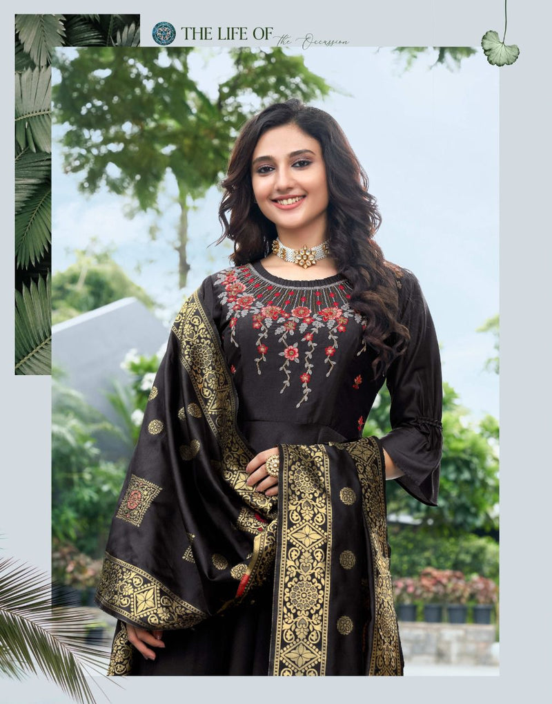 Anju Fabrics Dno 2561 To 2566 Silk Stylish Designer Casual Look Kurti With Dupatta