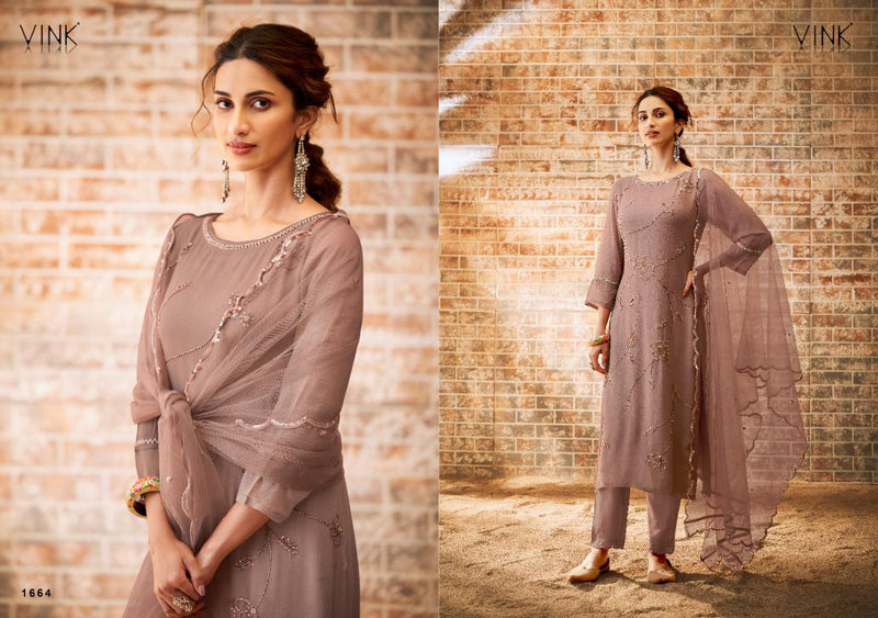 Zia By Vink Dno 1661 To 1666 Heavy Georgette stylish Designer Party Wear Kurti