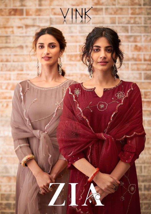 Zia By Vink Dno 1661 To 1666 Heavy Georgette stylish Designer Party Wear Kurti
