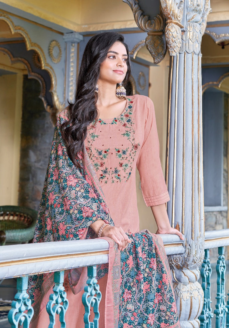 Pink Mirror Dno 1001 To 1006 Viscose Stylish Designer Party Wear Kurti with Dupatta