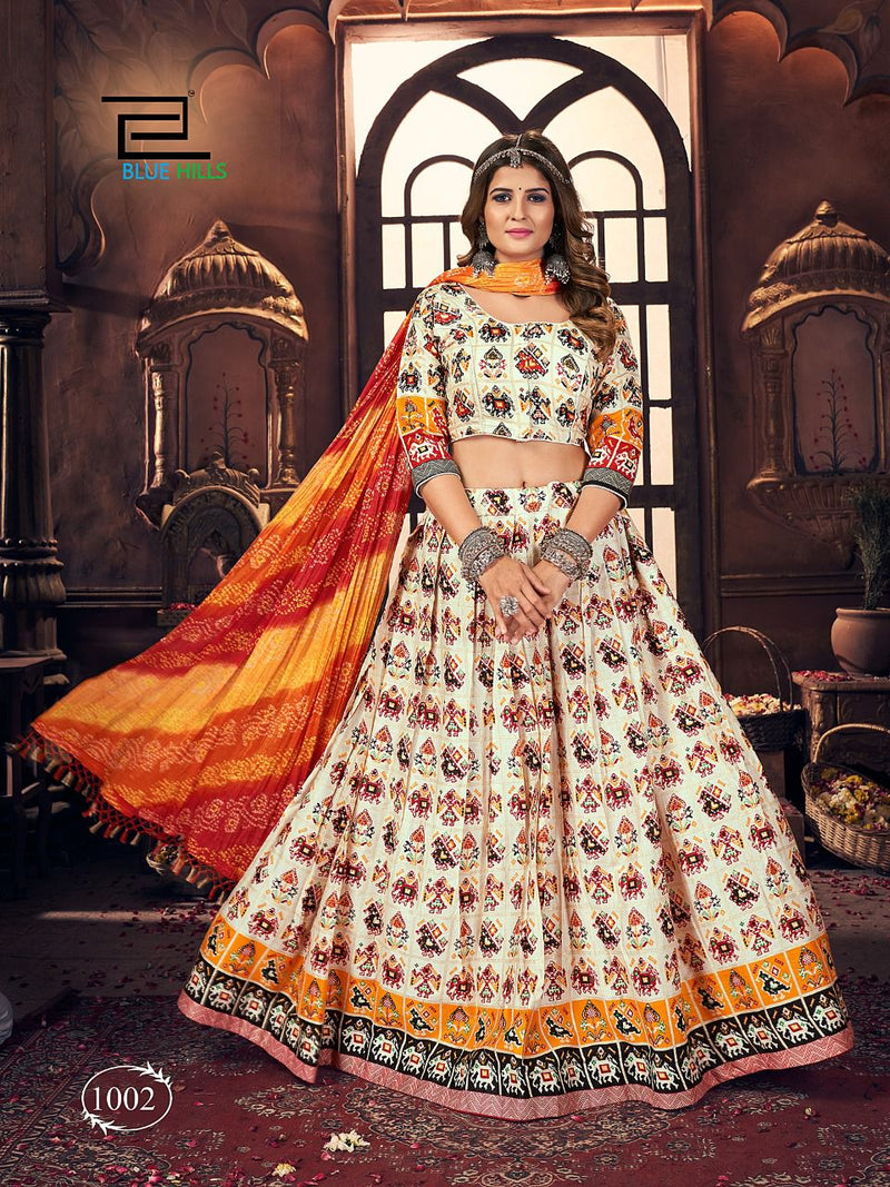 Blue Hills Navratri Pure Cotton Fancy Stylish Designer Festive Wear Lehenga choli