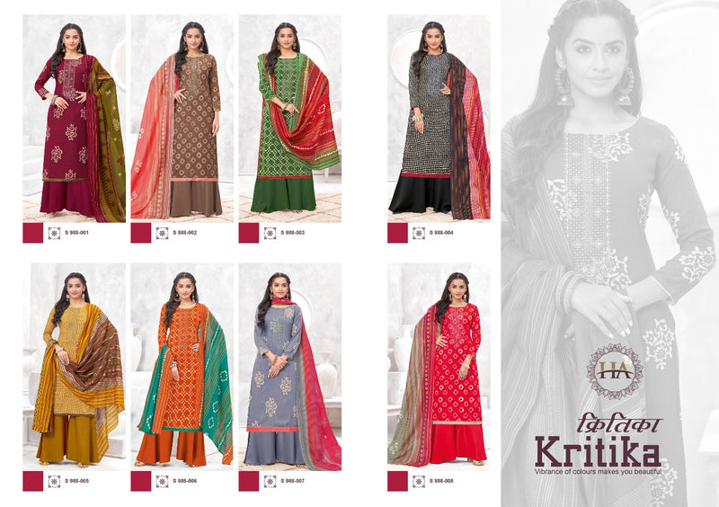 Harshit Fashion Kritika Rayon With Heavy Embroidery Work Stylish Designer Casual Look Salwar suit