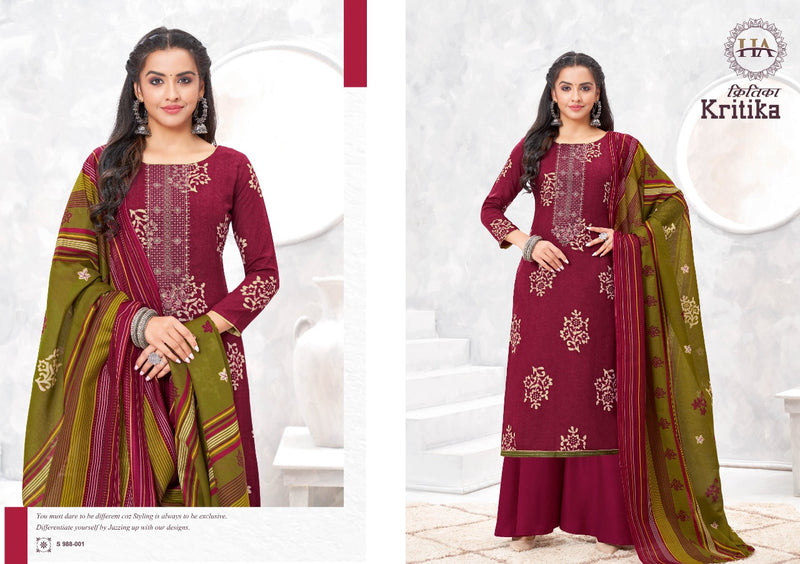 Harshit Fashion Kritika Rayon With Heavy Embroidery Work Stylish Designer Casual Look Salwar suit