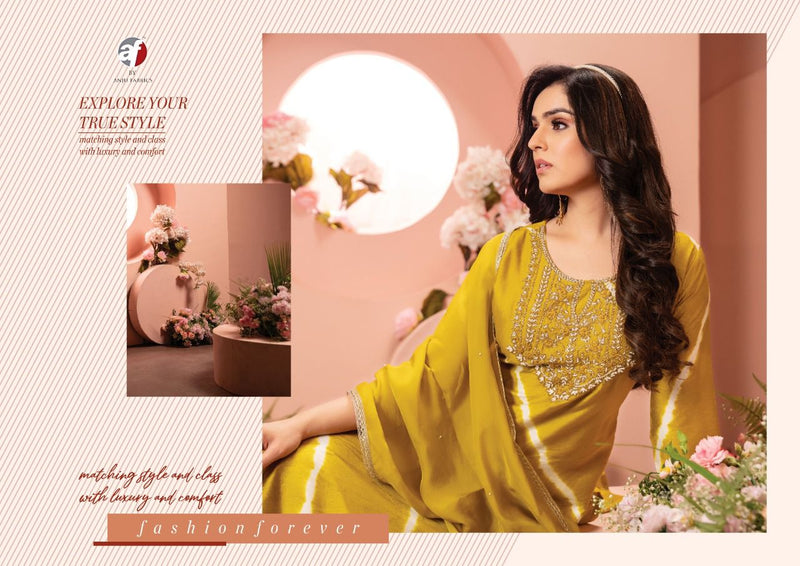 Anju Fabrics Inlook Chanderi Silk With Heavy Pant Stylish Designer Party Wear Fancy Kurti