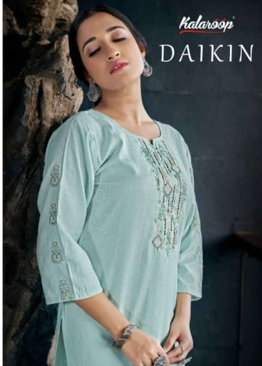 Kalaroop Daikin Fancy With Hand Work Stylish Designer Festive Wear Fancy Kurti