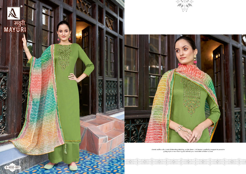 Alok Suit Mayuri Jam Cotton With Heavy Embroidery Work Stylish Designer Casual Look Salwar Suit