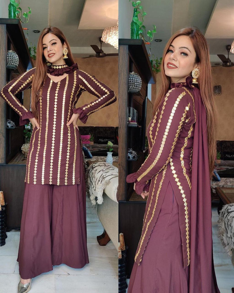 KURTI SHARARA INDIAN WEDDING DRESS BLACK DESIGNER PAKISTANI SUIT SALWAR  KAMEEZ | eBay