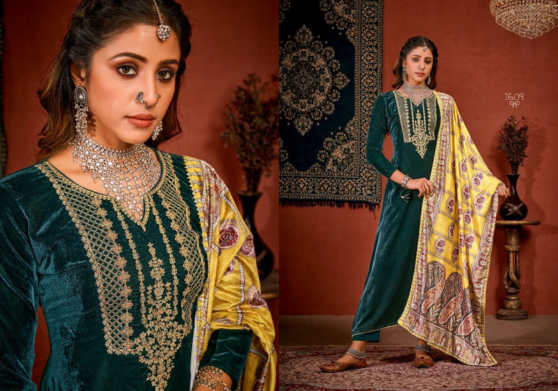 Bipson Amiraa Pure Viscose Velvet Winter Wear Salwar Suit