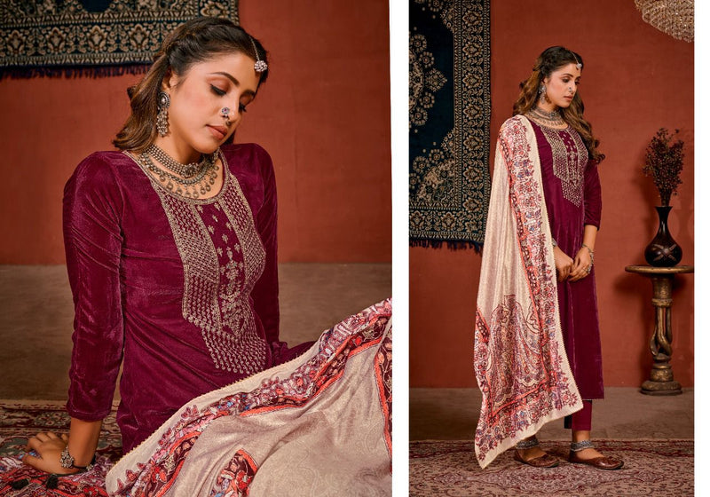 Bipson Amiraa Pure Viscose Velvet Winter Wear Salwar Suit