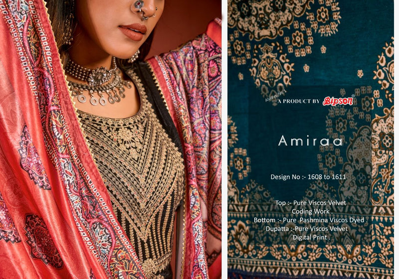 Bipson Amiraa Pure Viscose Velvet Winter Wear Salwar Suit