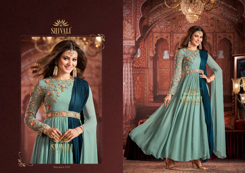 Shivali Fashion Nazaara 104 Fancy Designer Handwork Partywear Gown