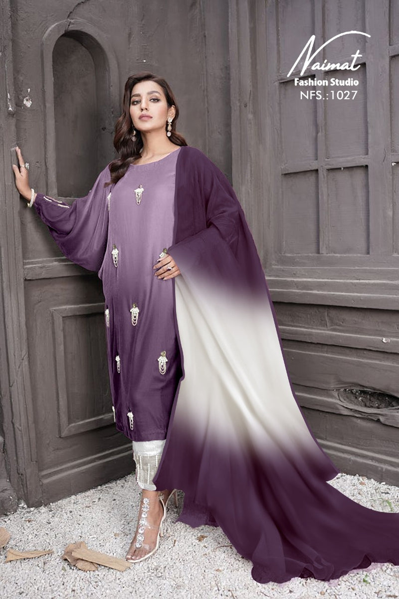 Naimat Fashion Studio Nfs-1027 Fox Georgette Stylish Designer Wear Pakistani Pret Kurti Collection