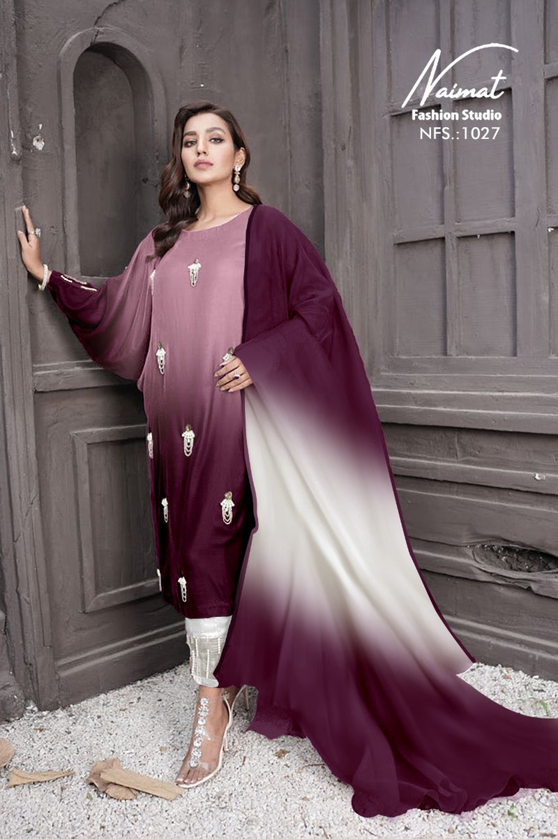 Naimat Fashion Studio Nfs-1027 Fox Georgette Stylish Designer Wear Pakistani Pret Kurti Collection