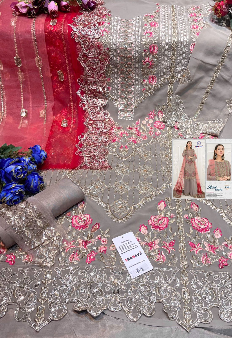 Shanaya Rose Bridel S-102 Fox Georgette Stylish Party Wear Designer Salwar Kameez