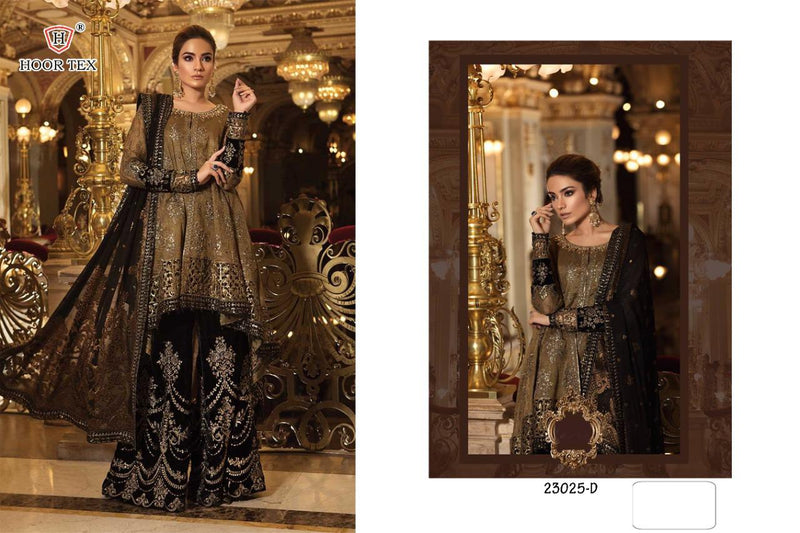 Hoor Tex Dno 23025 D Fox Georgette With Heavy Embroidery Pakistani Style Salwar Kameez