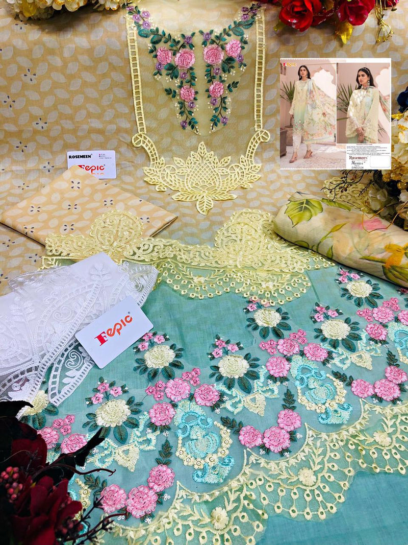 Fepic Rosemeen Maria B Vol 4 Dno 2124 Cotton With Embroidery Stylish Designer Wear Salwar Kameez