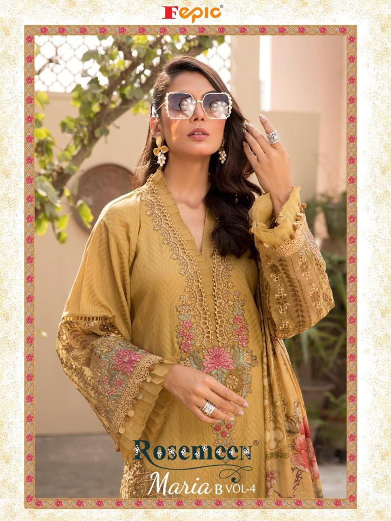 Fepic Rosemeen Maria B Vol 4 Dno 2126 Cotton With Embroidery Stylish Designer Wear Salwar Kameez