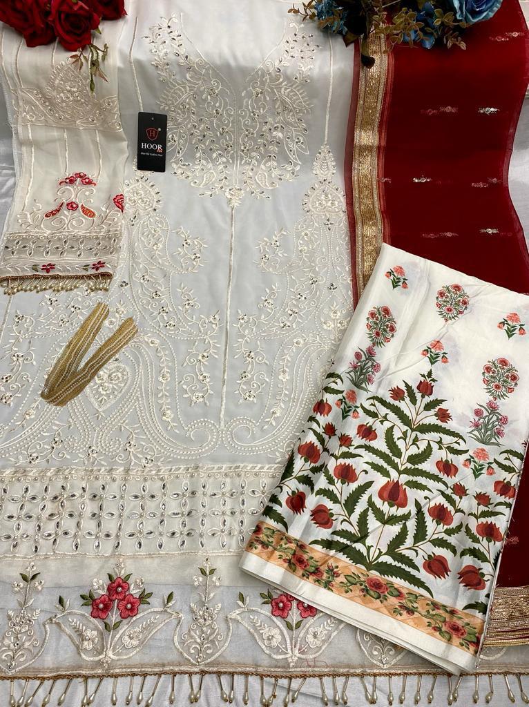 Hoor Tex Dno 24010 Heavy Georgette With Embroidery Stylish Designer Party Wear Salwar Kameez