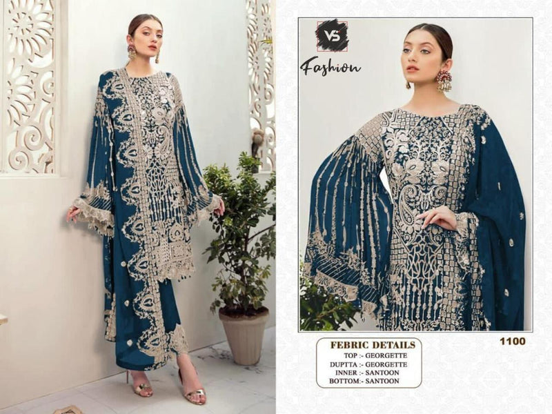 VS Fashion Dno 1100 Georgette Stylish Designer Pakistani Style Salwar Suit
