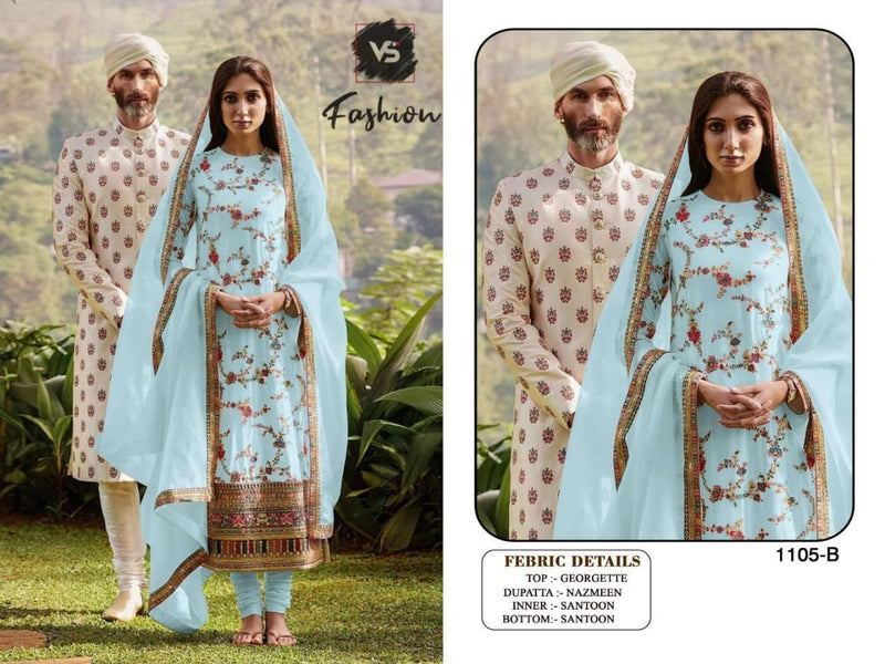 Vs Fashion Dno 1105 B Georgette Stylish Festival Wear Designer Salwar Suit