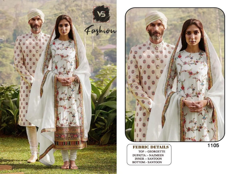 Vs Fashion Dno 1105  Georgette Stylish Festival Wear Designer Salwar Suit