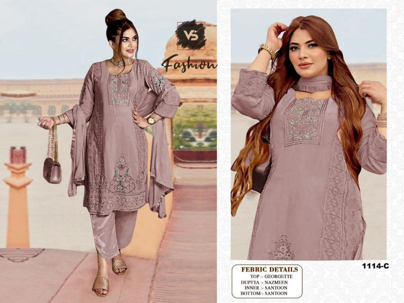 Vs Fashion Dno 1114 C Georgette Stylish Designer Pakistani Style Salwar Suit