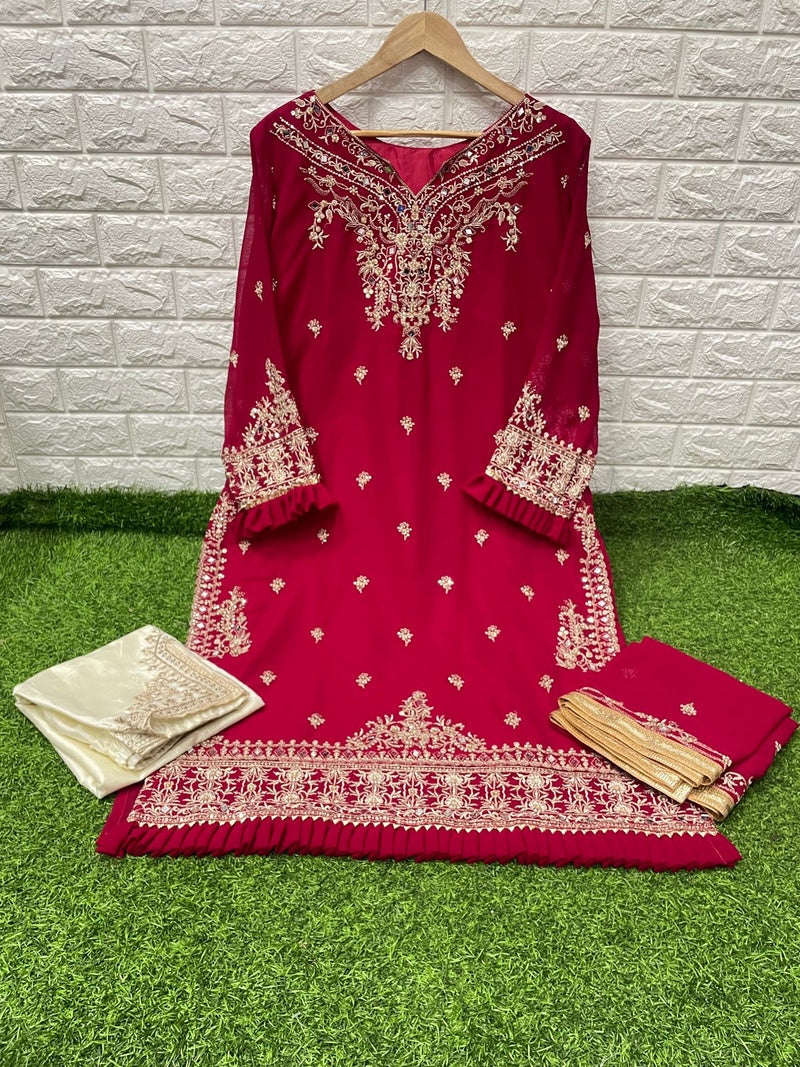 Mushq Dno M 120 Fox Georgette  With Embroidery Stylish Designer Wear Salwar Kameez