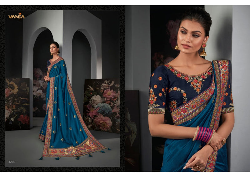 Vanya Dno 3209 Satin Silk With Embroidery Work Stylish Designer Party Wear Saree