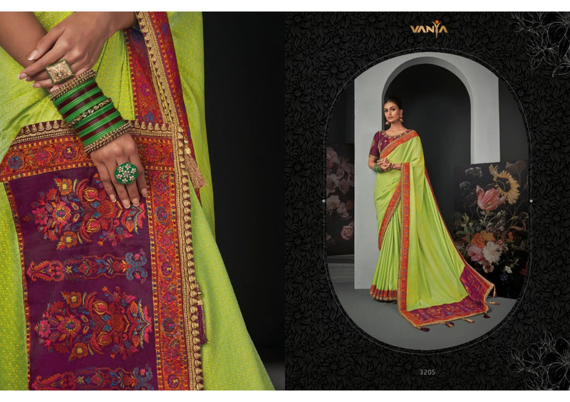 Vanya Dno 3205 Barfi Silk With Embroidery Work Stylish Designer Party Wear Saree