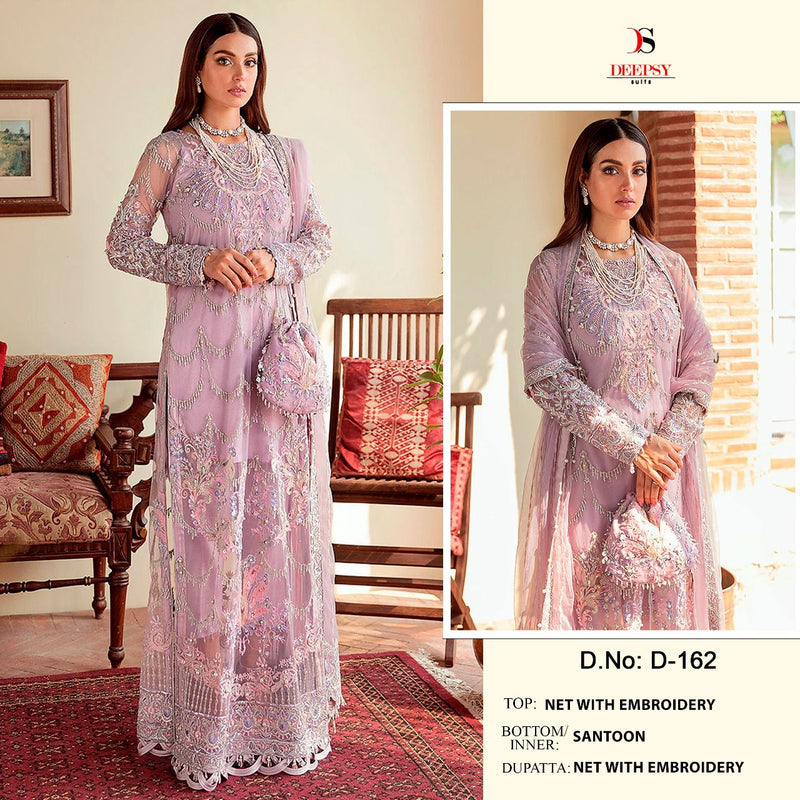 Deepsy Dno 162 Net With Embroidery Stylish Designer Party Wear Salwar Suit