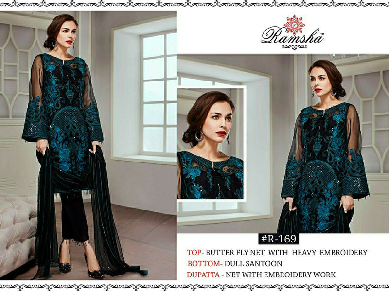Ramsha Dno 169 Net Stylish Designer Party Wear Salwar Suit