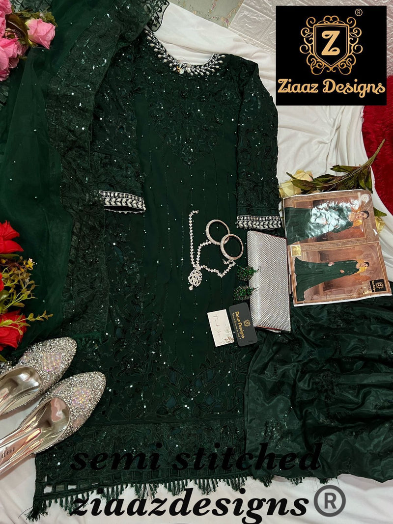 Ziaaz Designs Dno 7773 B1 Georgette Stylish Designer Handwork Party Wear Salwar Suit
