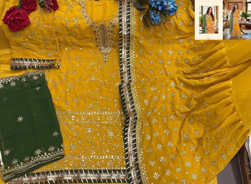 Mishal Fab Dno 8021 Heavy Georgette Stylish Designer Festival Look Kurti