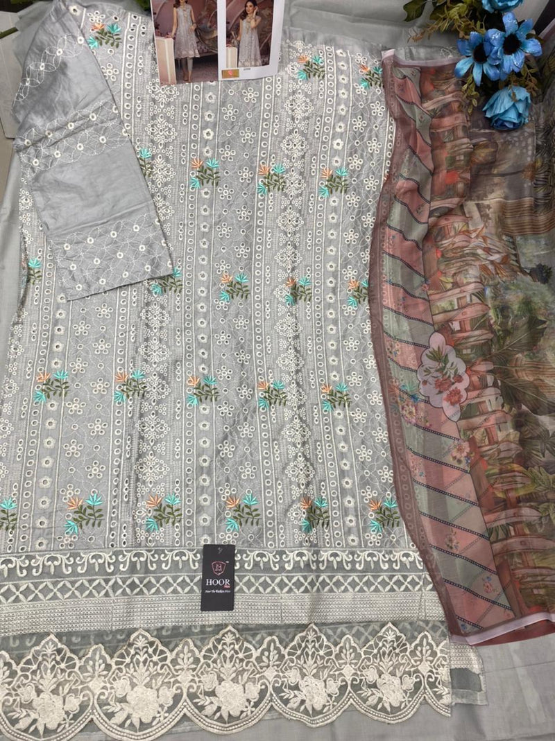 Hoor Tex Dno 22008 Lawn Cotton With Embroidery Stylish Designer Wear Kurti