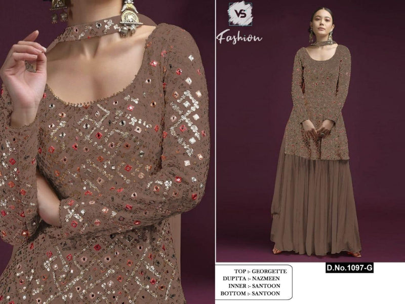Vs Fashion Dno 1097 Georgette Stylish Designer Party Wear Pakistani Style Salwar Suit