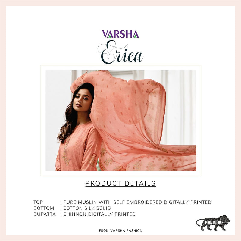 Varsha Erica Muslin With Embroidered Digital Print Casual Wear Salwar Suit