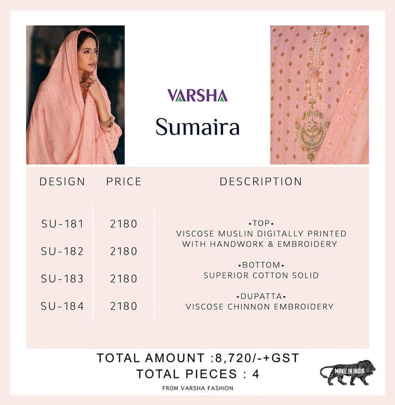 Varsha Sumaira Viscose Muslin Stylish Designer Digital Printed Salwar Kameez