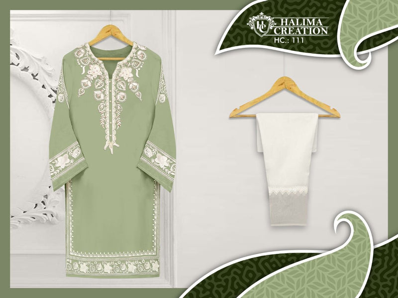 Halima Creation Dno 111  Georgette With Embroidery Stylish Designer Wear Kurti