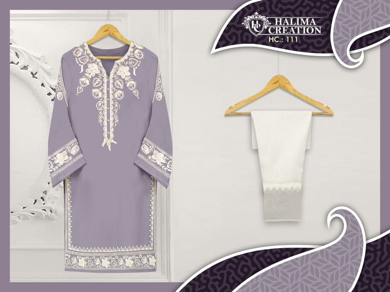 Halima Creation Dno 111  Georgette With Embroidery Stylish Designer Wear Kurti