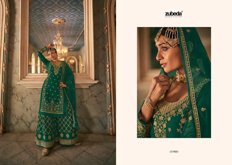 Zubeda Saiyara Dno 21905 Georgette Stylish Designer Wedding Wear Salwar Suit