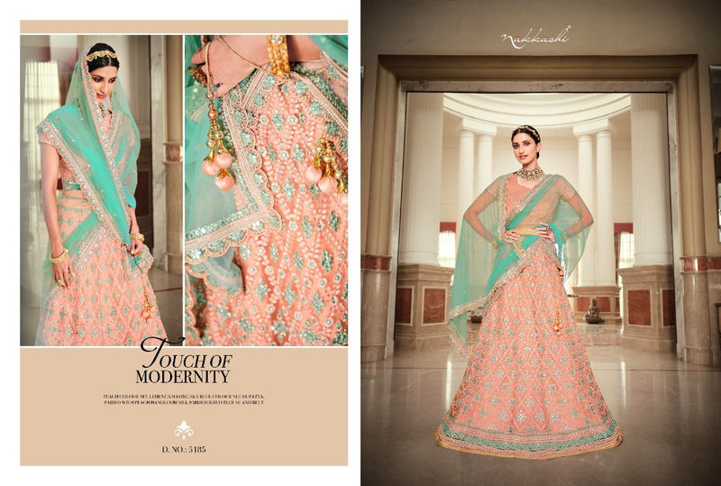 Nakkashi Touch Of Modernity Glamour Dno 5185 Net With Embroidery Stylish Designer Heavy Work Lehenga Choli