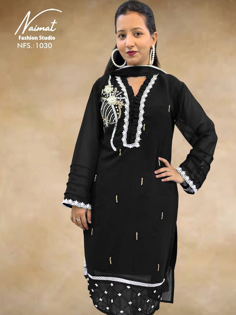 Naimat Fashion Studio Dno 1030 A Georgette With Handwork  Stylish Designer Pakistani Style Kurti